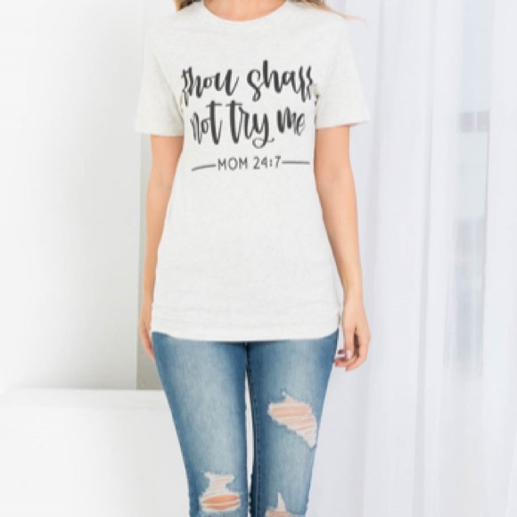 ‘Thou Shall Not Try Me’ Short Sleeve Graphic Tee - Picture 7 of 8